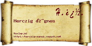 Herczig Ágnes névjegykártya